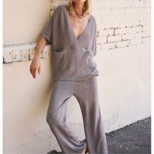 NWT Free People Jaclyn Sweater Set Gray XS